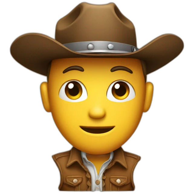 cowboy with two hats stacked on top of each other emoji