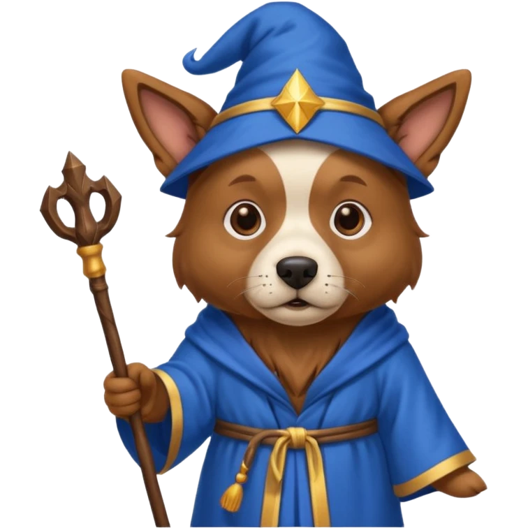 Dog wizard emoji