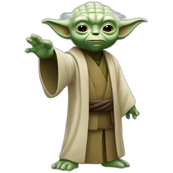 Yoda waving emoji