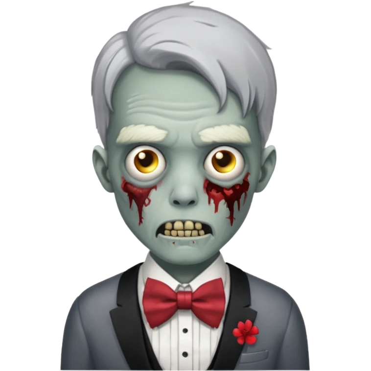 zombie with bow tie emoji
