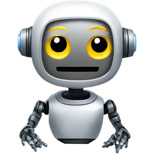 Emoji of robot coding on computer emoji