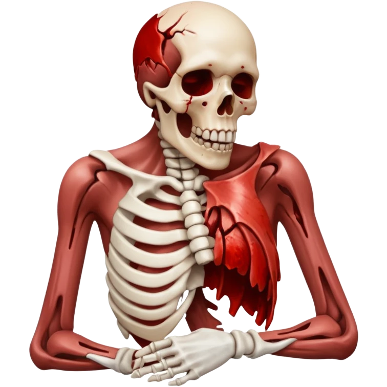 hyper realistic mangled figure emoji