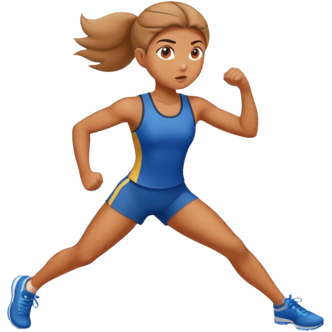 Girl doing atletism emoji