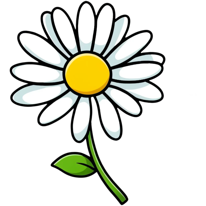 single daisy flower emoji