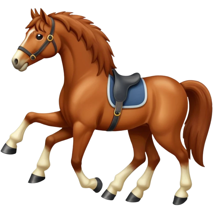 make a horse waving its hoof at you emoji
