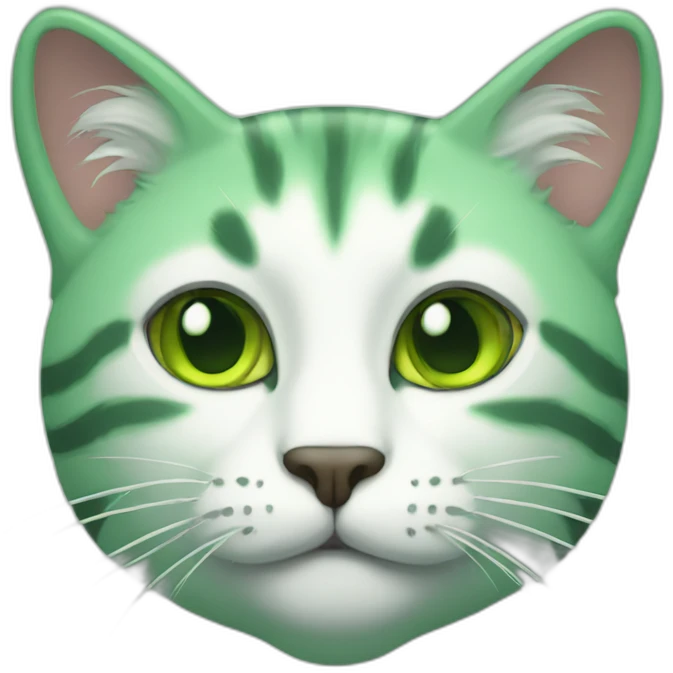 Green cat emoji
