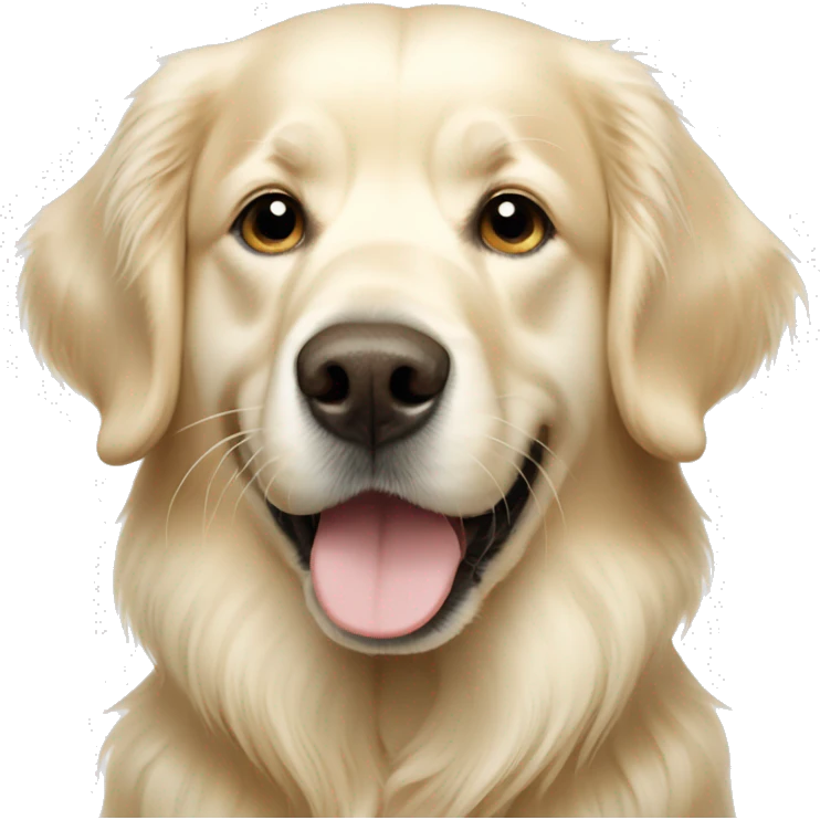 english cream golden retriever  emoji