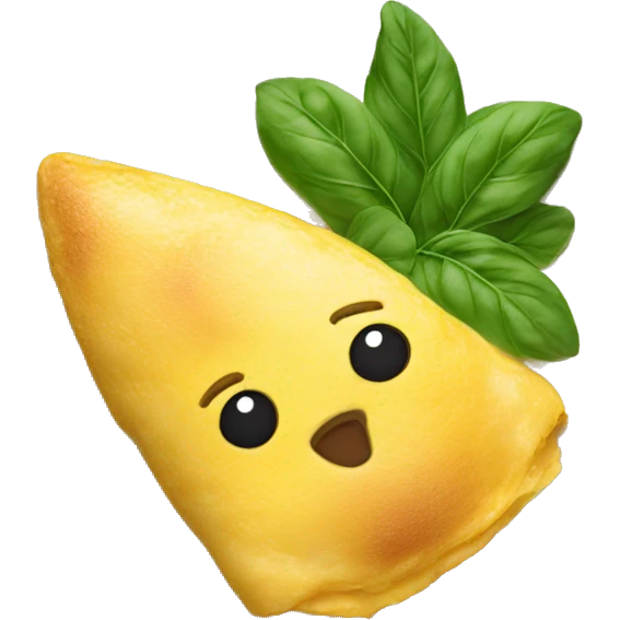 French omelette on a plate emoji