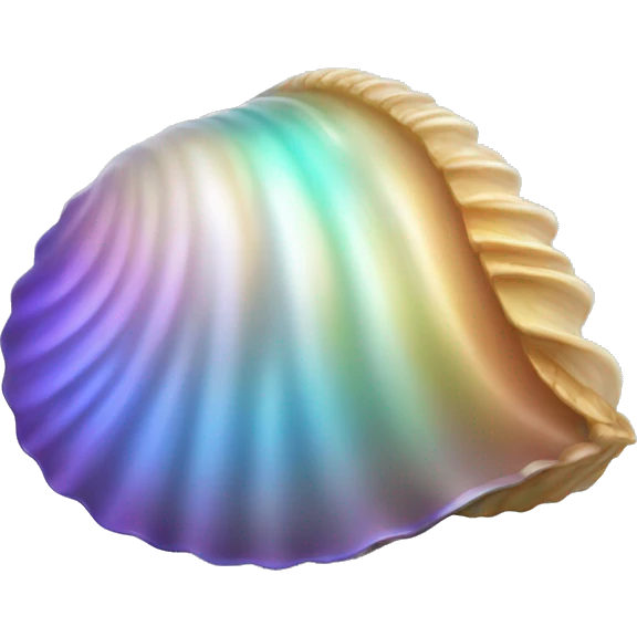 Iridescent clamshell  emoji
