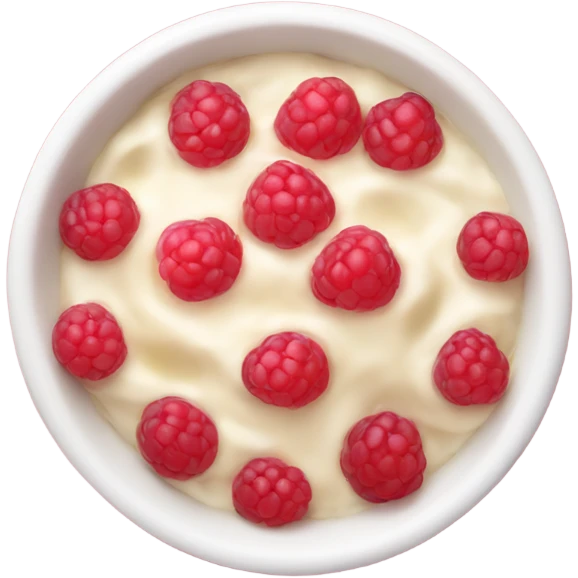 Porridge with raspberries emoji