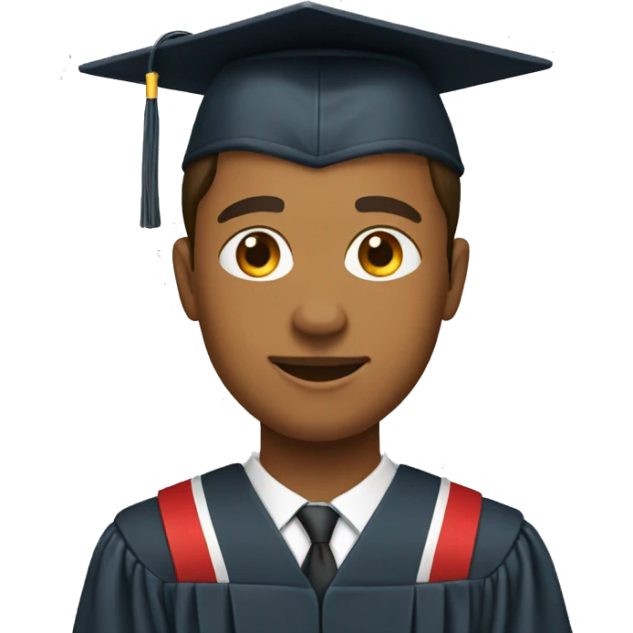 A high school graduate emoji
