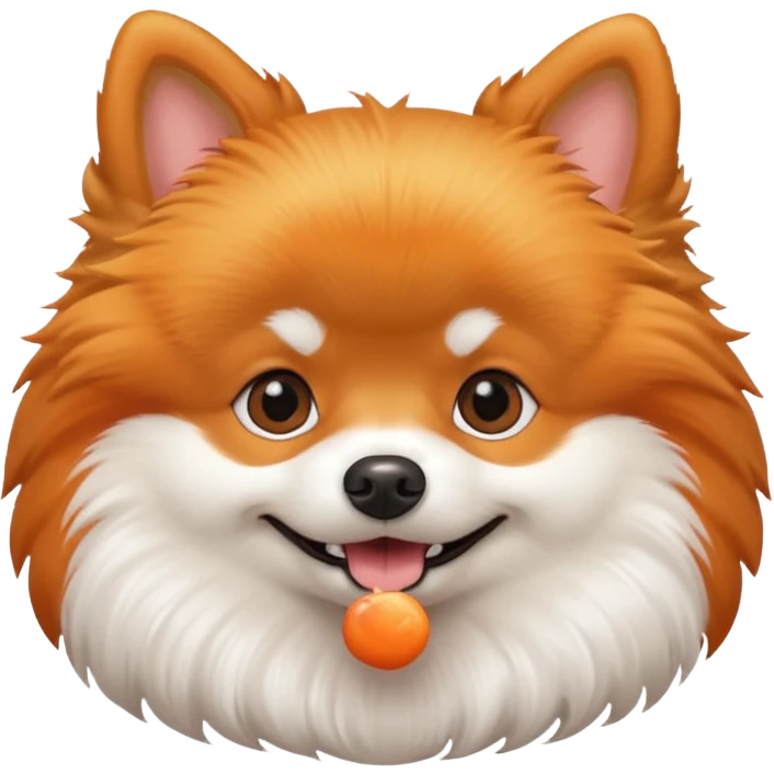 happy Pomeranian dog iOS Style emoji