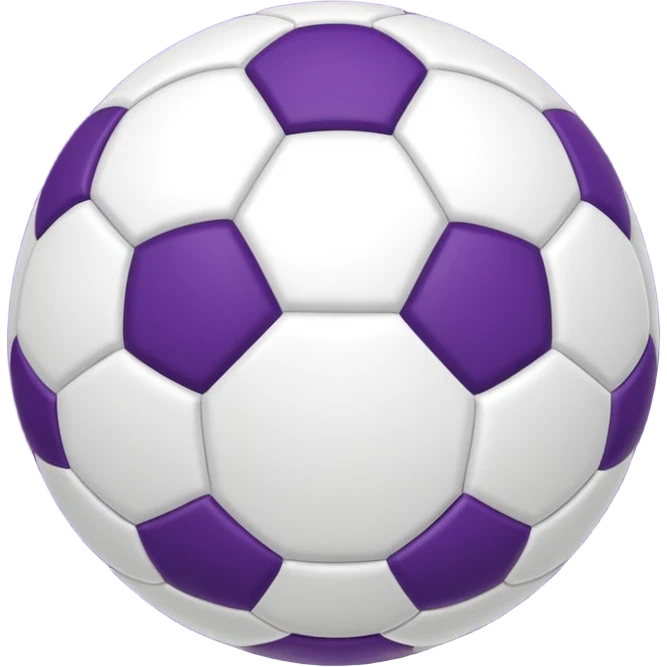 bola de futebol branco e roxa emoji