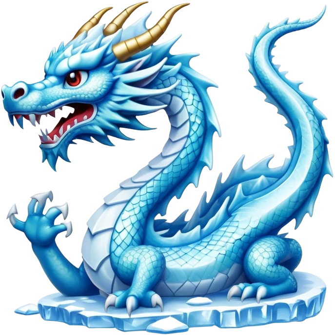 chinese dragon with ice emoji