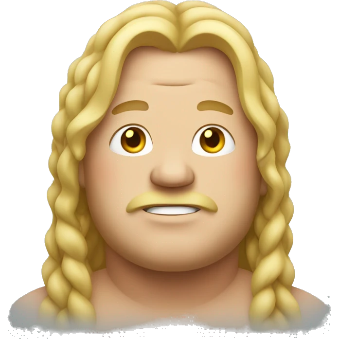fat man with long hair emoji