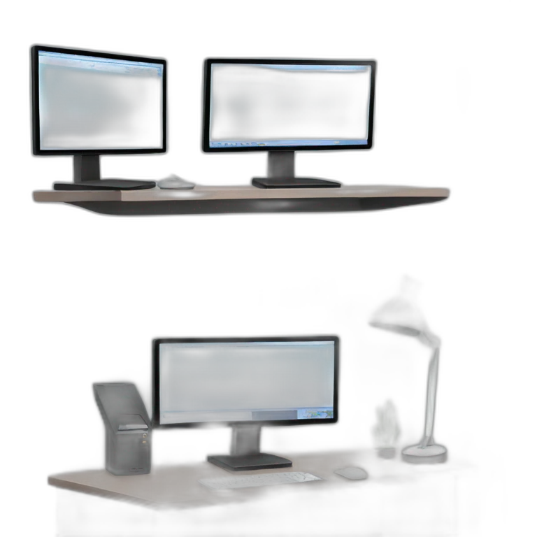 multiple monitors desk emoji