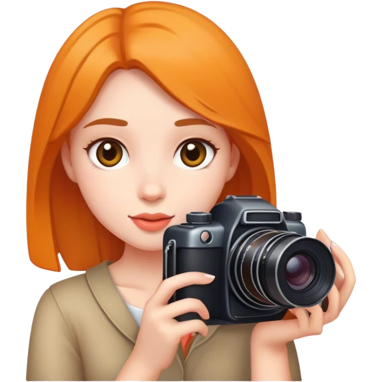 Girl with a camera emoji