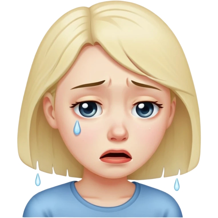 a girl crying emoji