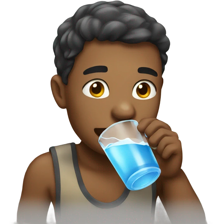 emoji drinking water emoji