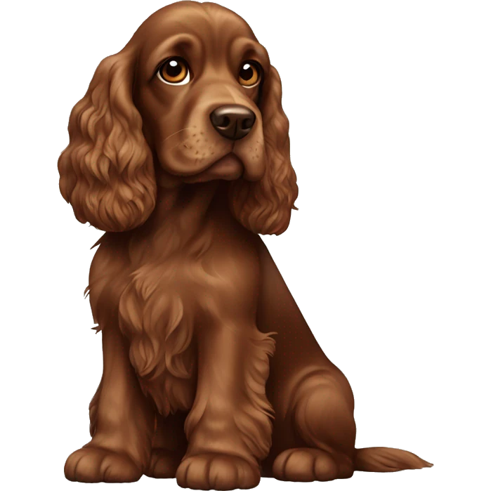 Brown cocker spaniel  emoji