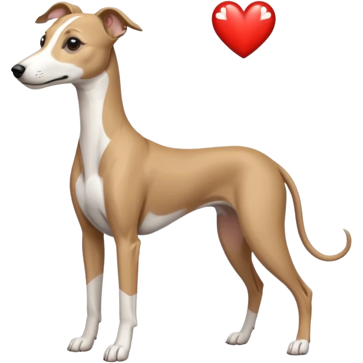 dog whippet hearts emoji
