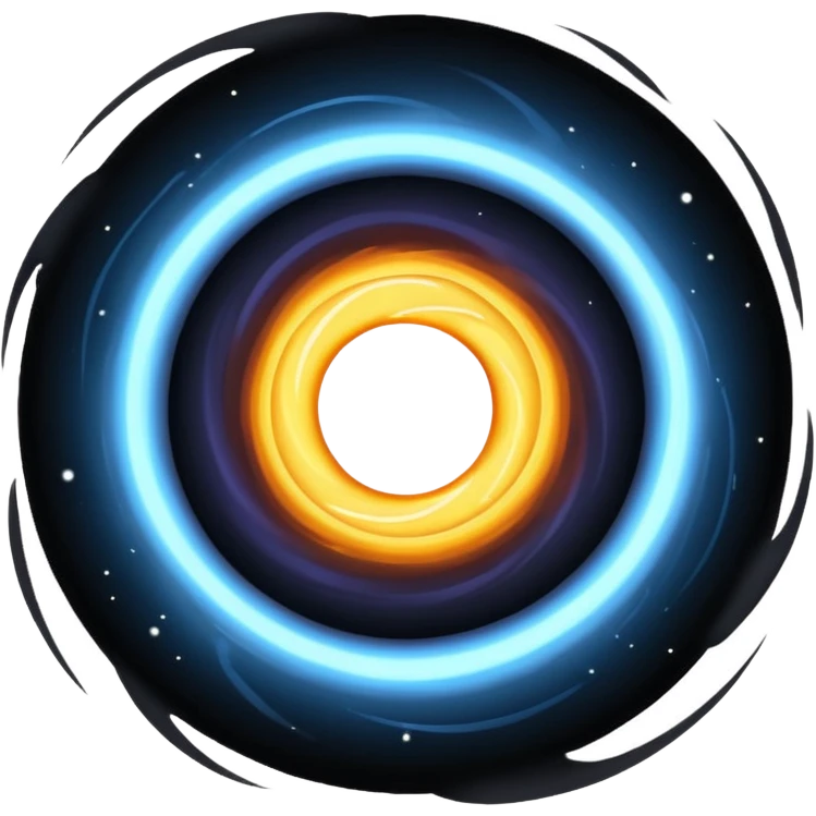 black hole, glowing event horizon emoji