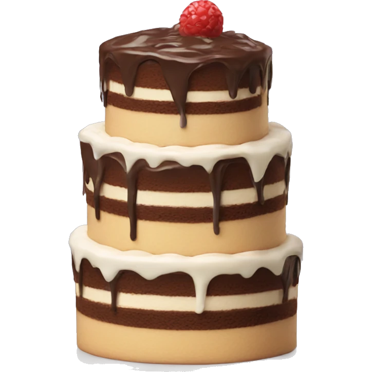 chocolate and cream cake emoji