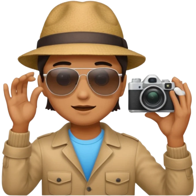 photographer from behind taking a photo emoji