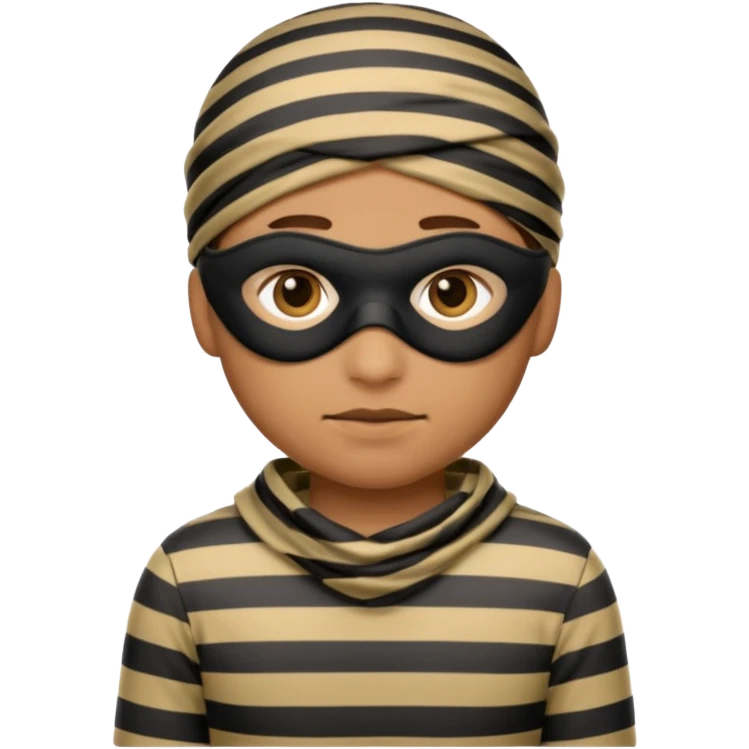 A theif robber emoji,Stripped shirt.eye mask. emoji