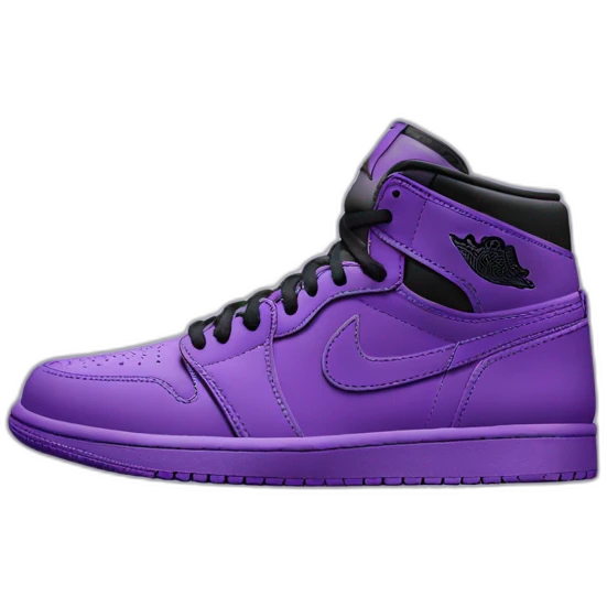 Nike jordan 1 purpule and black emoji