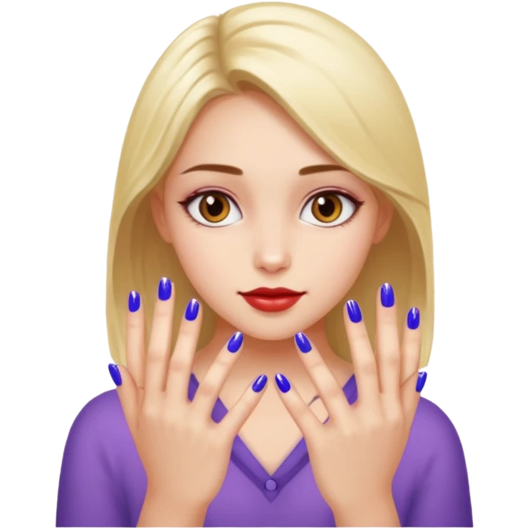 Girl with finger nails  emoji