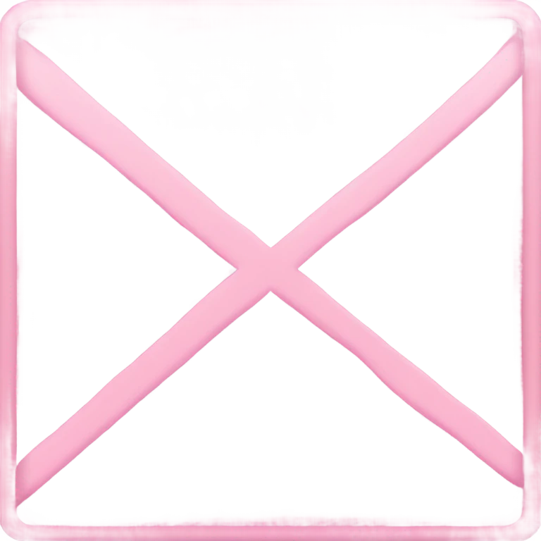 Minimal pink close icon emoji