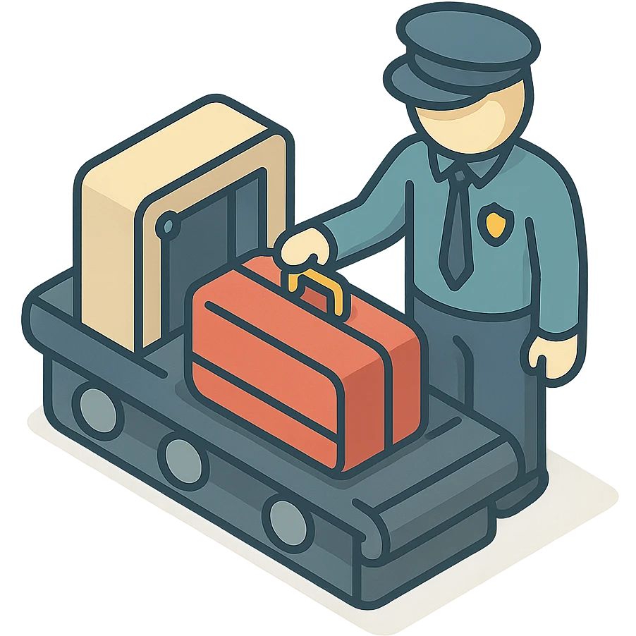 airport security checking bags emoji