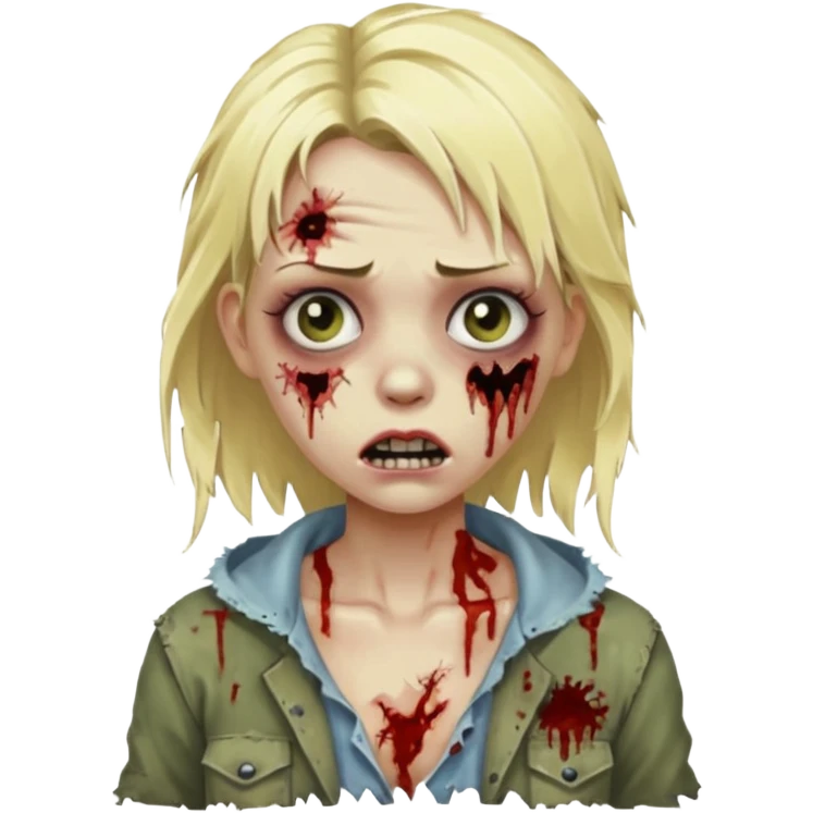 blonde zombie girl emoji
