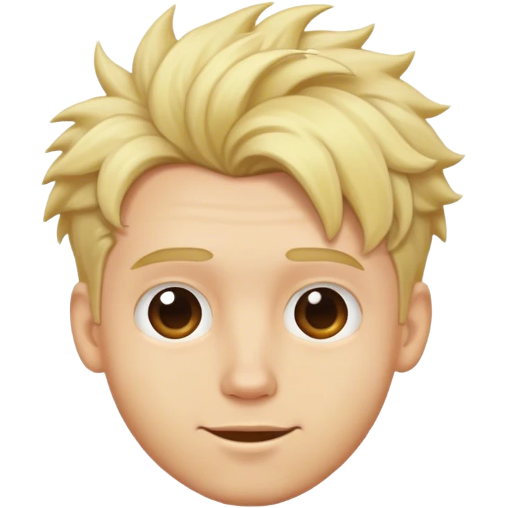 blonde male funny hair emoji