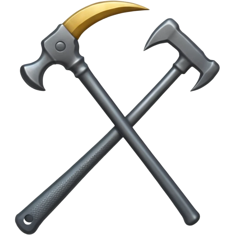 The Sickle and Hammer are dark gray and crossed emoji