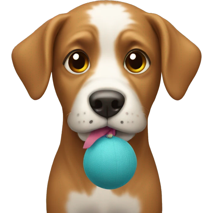 Dog with toy emoji