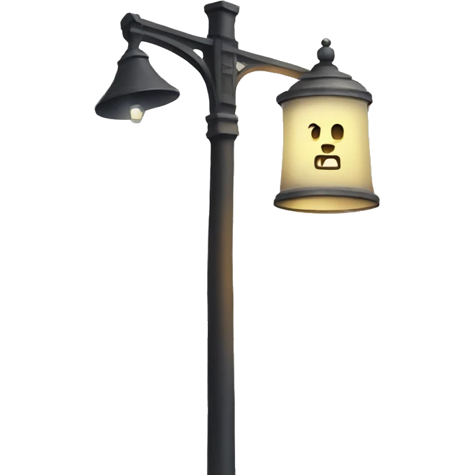 A lamppost in an axe emoji