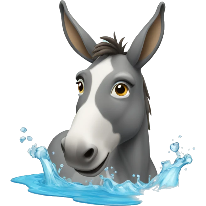 Donkey in water emoji