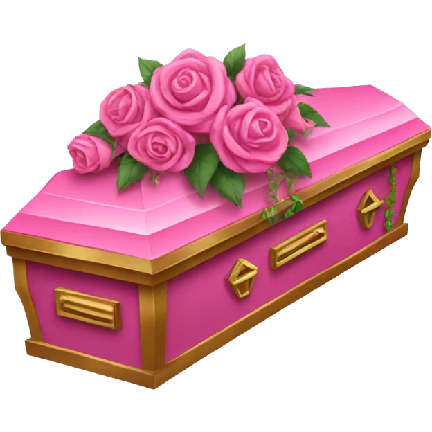 Fancy pink coffin emoji
