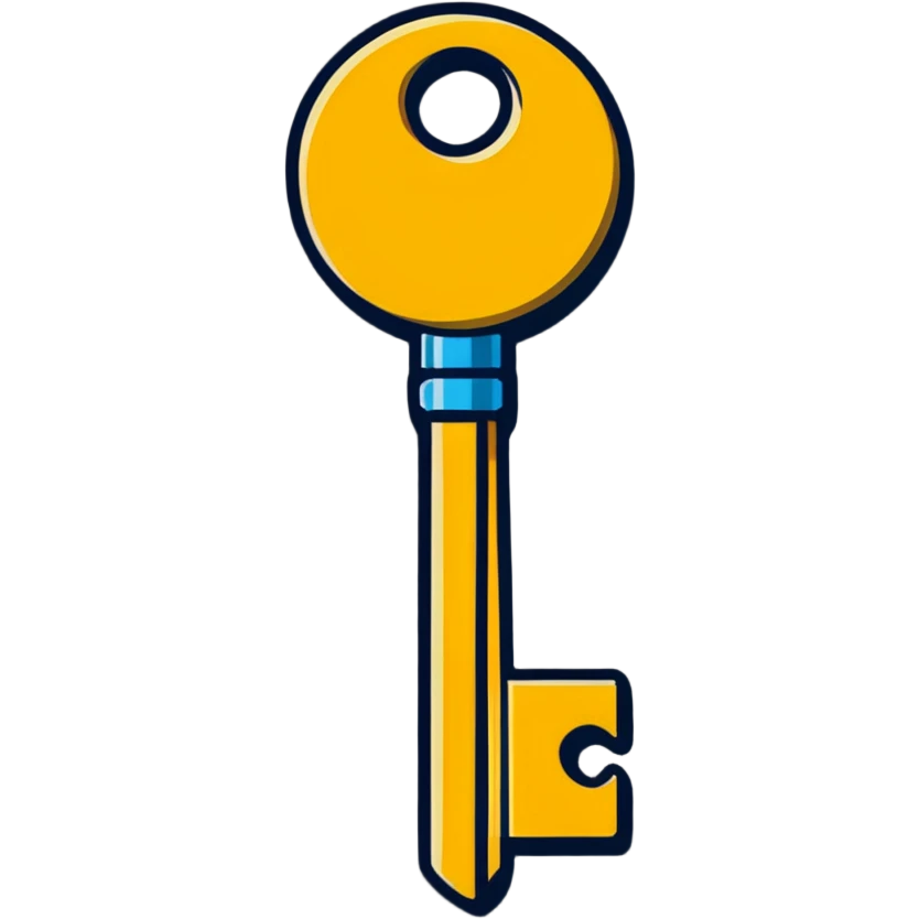 smooth golden key emoji