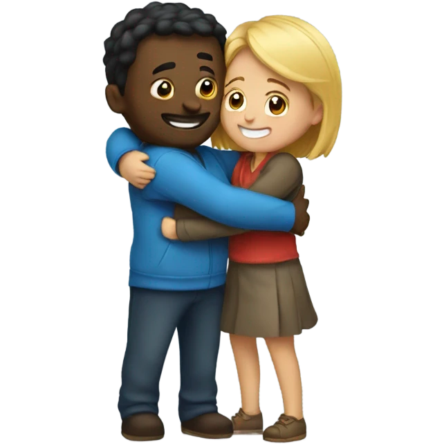 Hug couple emoji
