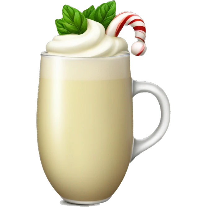 Eggnog with peppermint  emoji