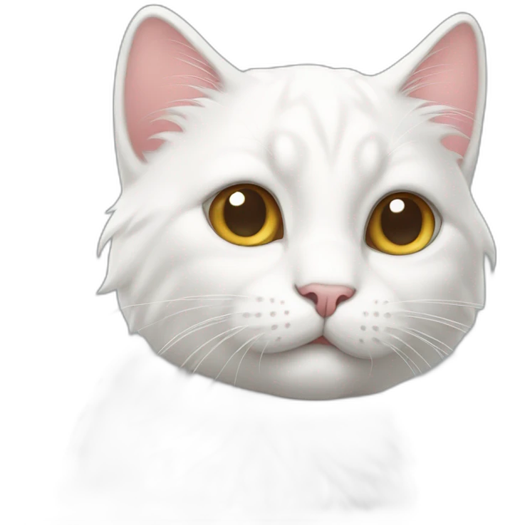 white kitty cat emoji