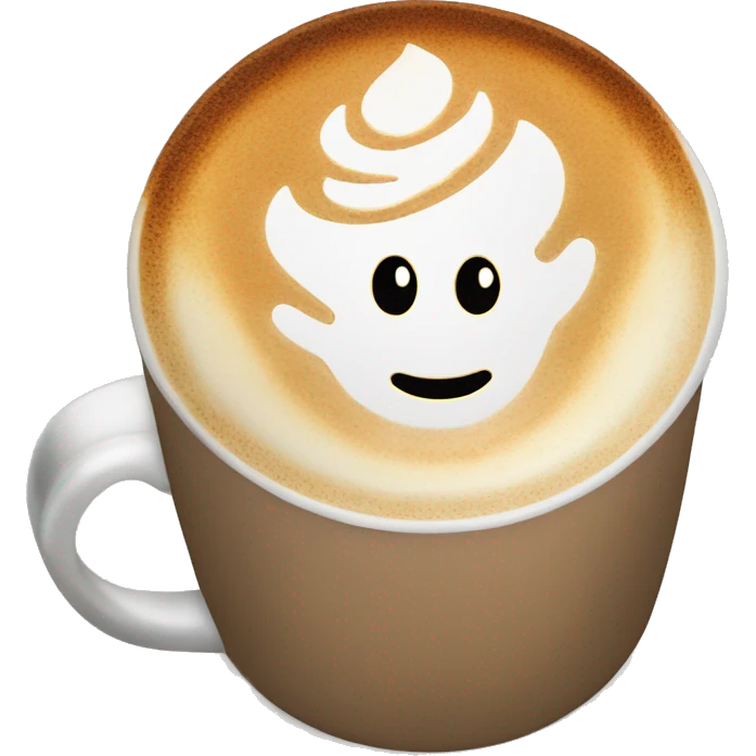 Starbucks cappuccino with the logo emoji