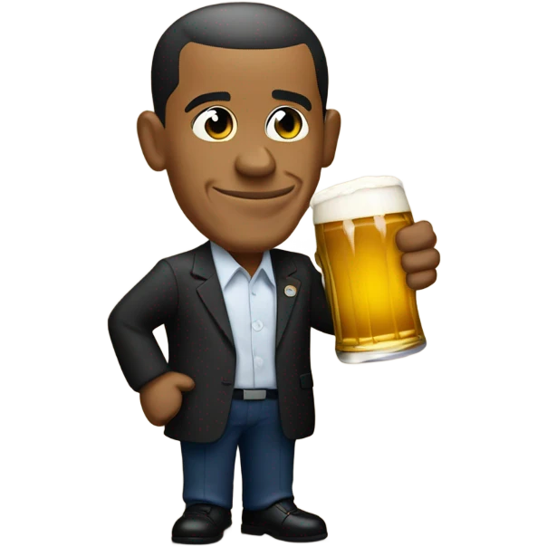 Barack Obama drinking a 40 ounce  emoji