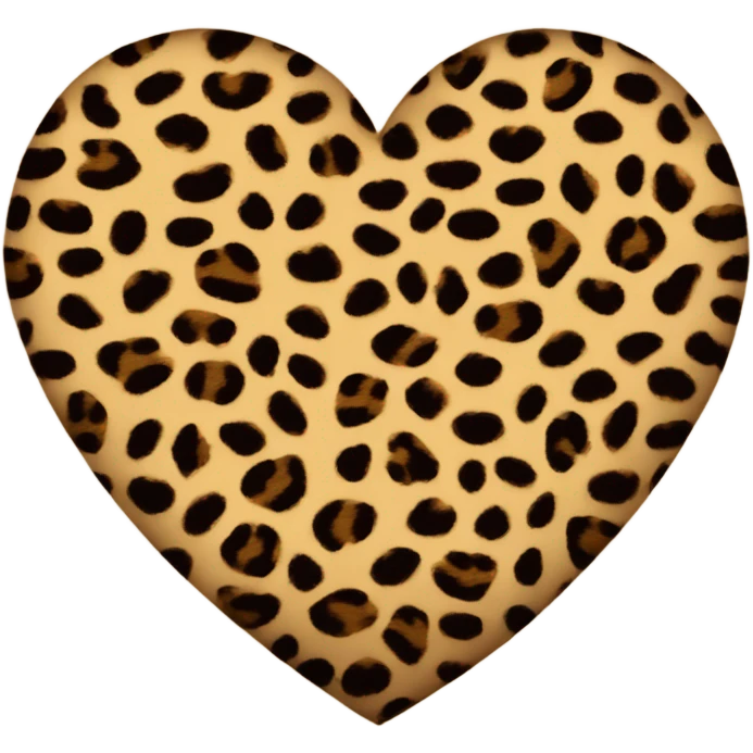 leopard print heart emoji