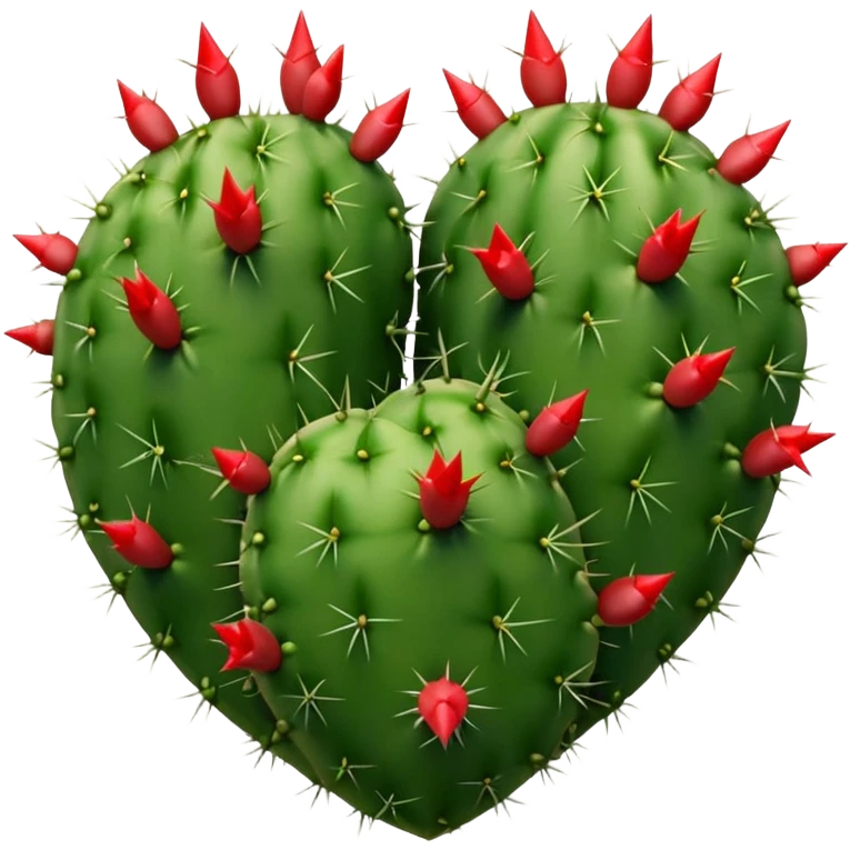 Cactus heart with thorns emoji