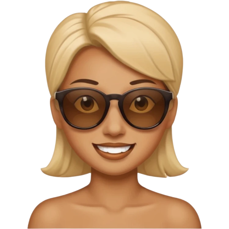 Naughty looking smile with sunglass emoji
