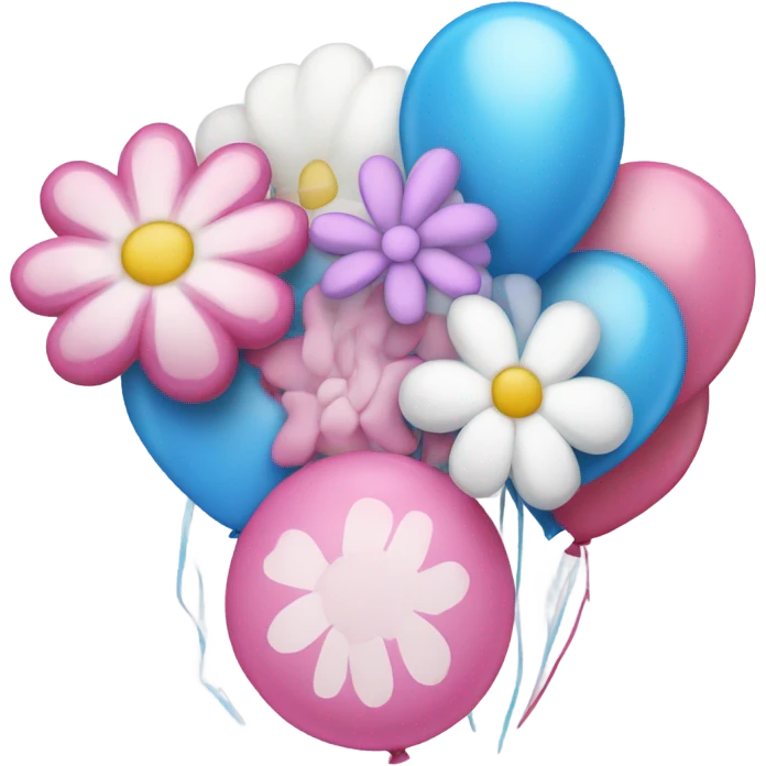 pink white and blue  emoji